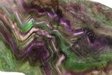 Colorful, Polished Fluorite Slab - China #287202-1